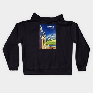 Champéry, Valais ,Suisse,Travel Poster Kids Hoodie